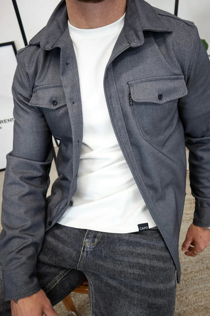 Casual Men's Spring Button Jacket Shirt