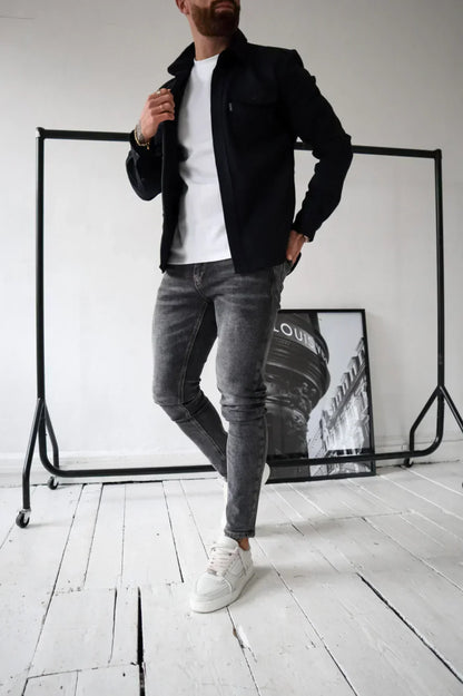 Casual Men's Spring Button Jacket Shirt