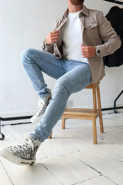 Casual Men's Spring Button Jacket Shirt