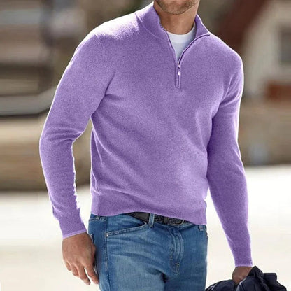 Men's Wool Zipper Sweater