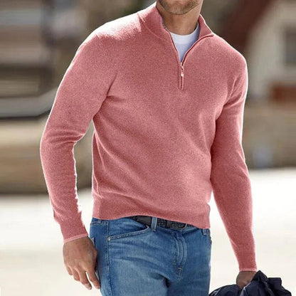 Men's Wool Zipper Sweater - VibreMode