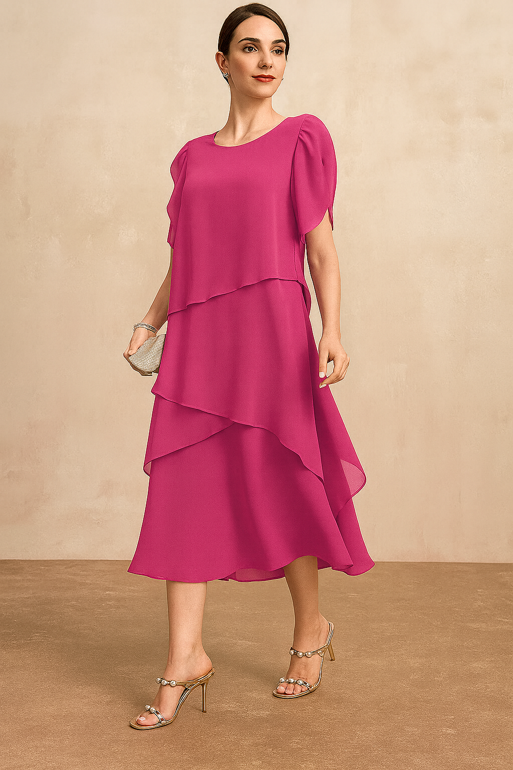 Timeless Elegant Chiffon Gown - VibreMode