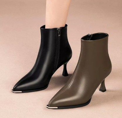 Premium Kitten Heel Ankle Boots