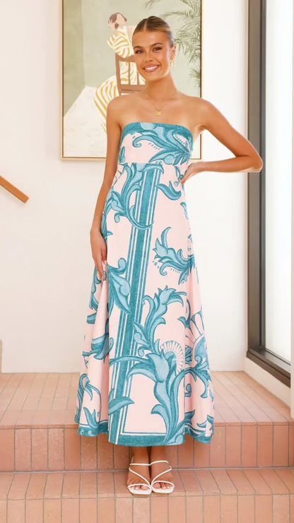 Elegant Floral Women's Party Dress