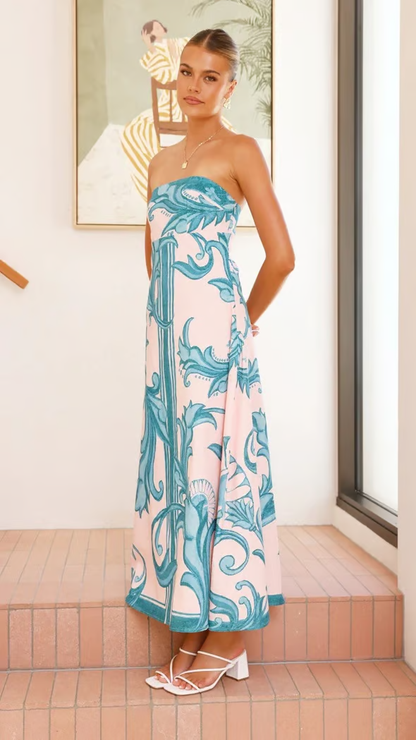 Elegant Floral Women's Party Dress