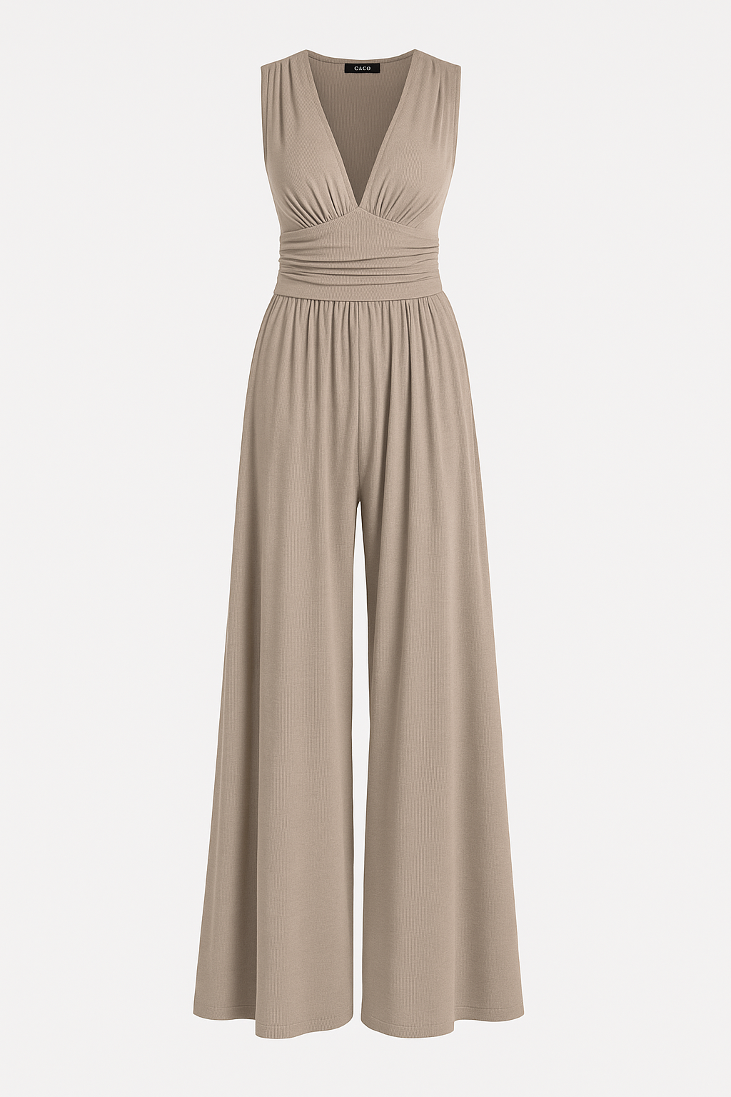 Relaxed Fit Wide Leg Comfort Jumpsuit