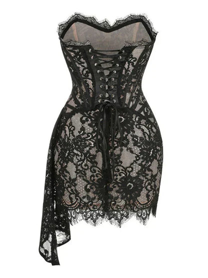 Women's Lace Corset Mini Dress