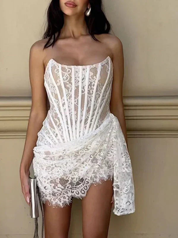 Women's Lace Corset Mini Dress