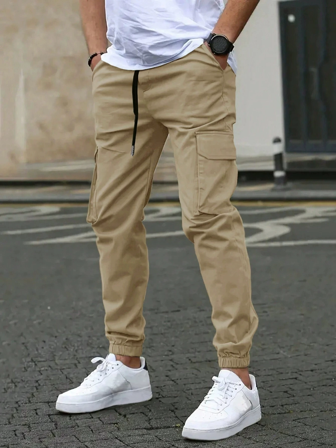 Men's Cargo Pants Drawstring Elastic Ankle Cuffs