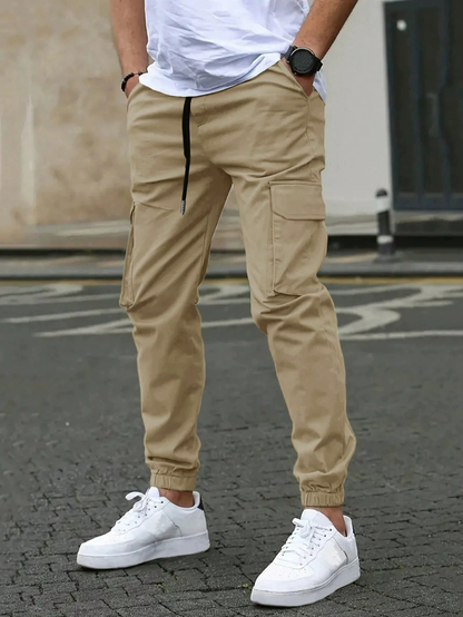 Men's Cargo Pants Drawstring Elastic Ankle Cuffs