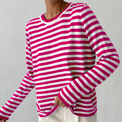 Classic Stripe Casual Tee Shirt