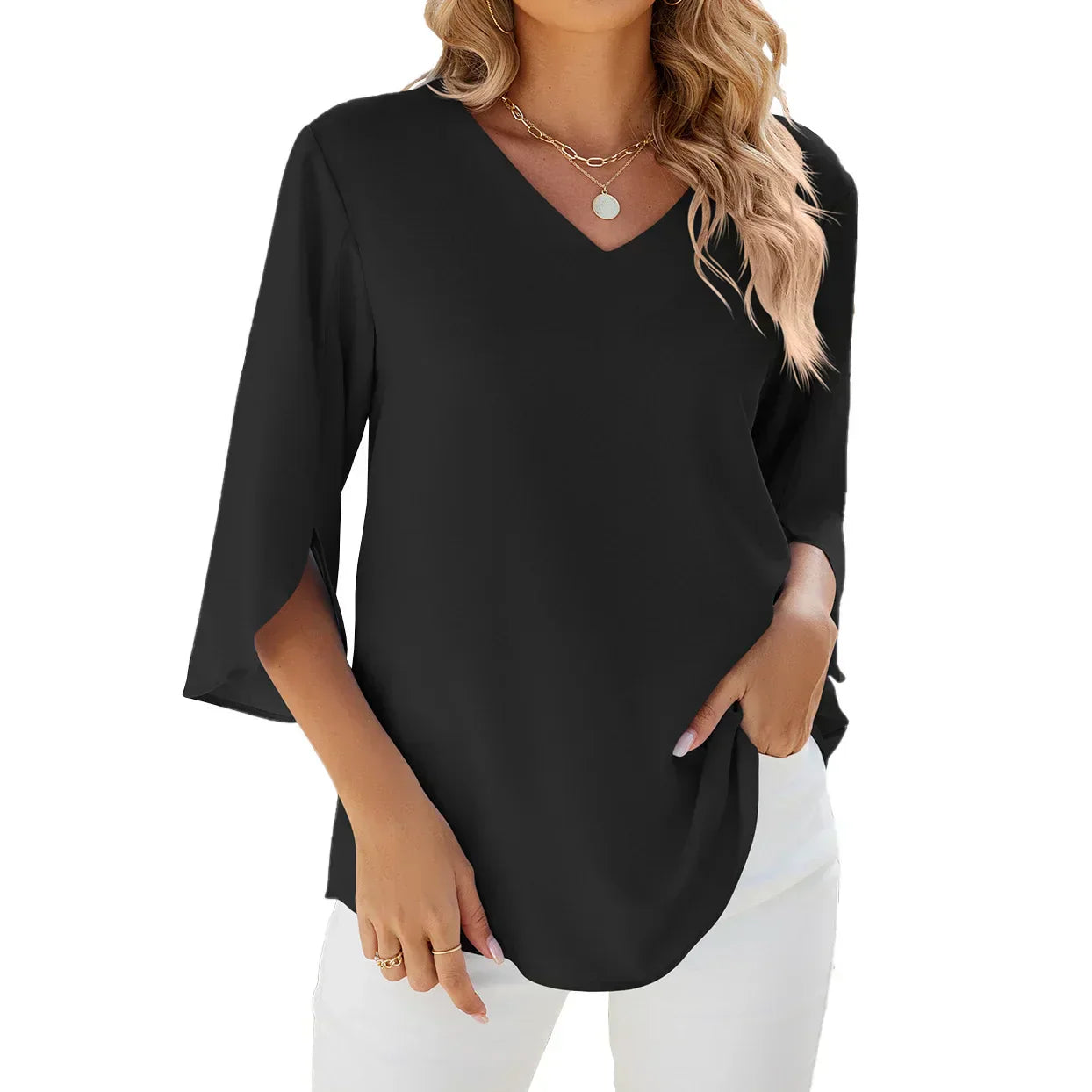 Women's Classic V Neck Top
