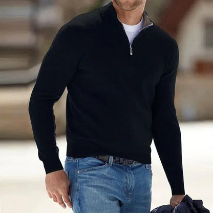 Men's Wool Zipper Sweater