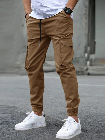 Men's Cargo Pants Drawstring Elastic Ankle Cuffs