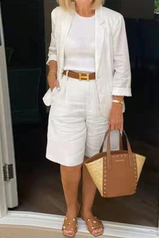 Women's Two Piece Blazer Suit Set