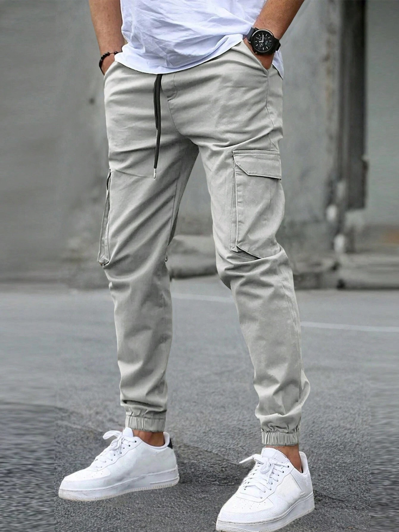 Men's Cargo Pants Drawstring Elastic Ankle Cuffs