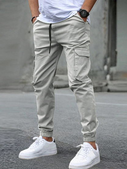 Men's Cargo Pants Drawstring Elastic Ankle Cuffs