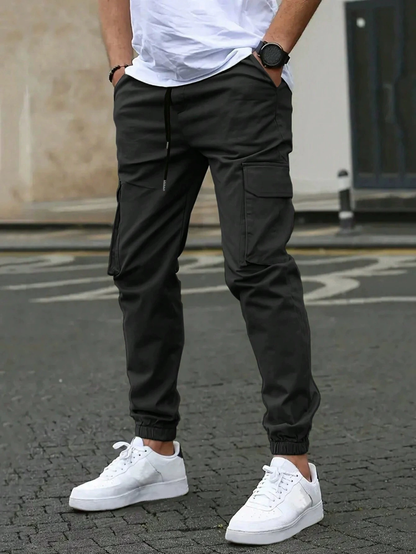 Men's Cargo Pants Drawstring Elastic Ankle Cuffs