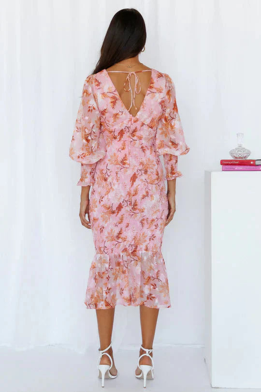 Elegant Ladies Floral Party Evening Dress