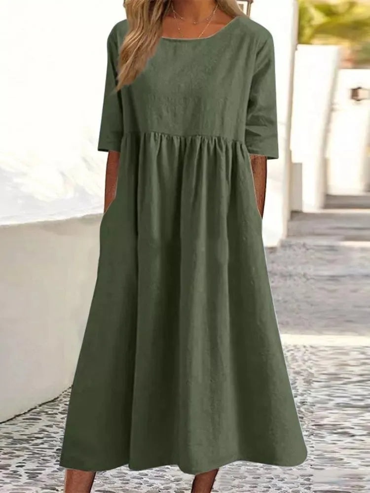 Women's Midi Casual Dress Loose Fit