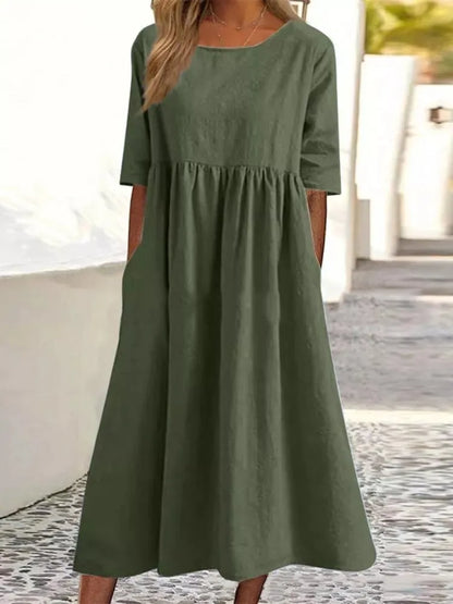 Women's Midi Casual Dress Loose Fit