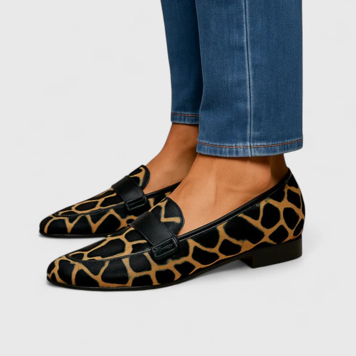 Women's Animal Print Loafers - VibreMode