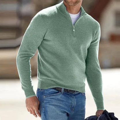 Men's Wool Zip Sweater