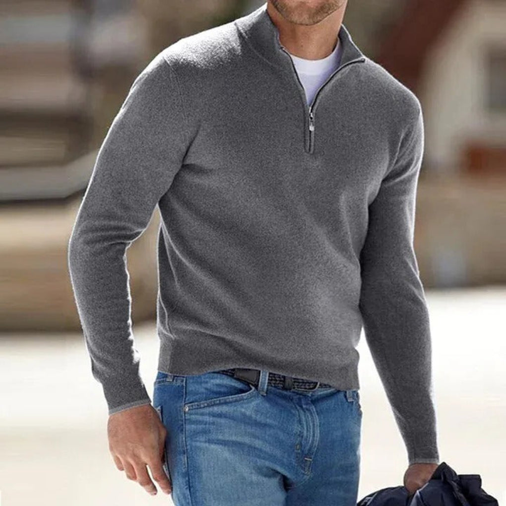 Men's Wool Zip Sweater
