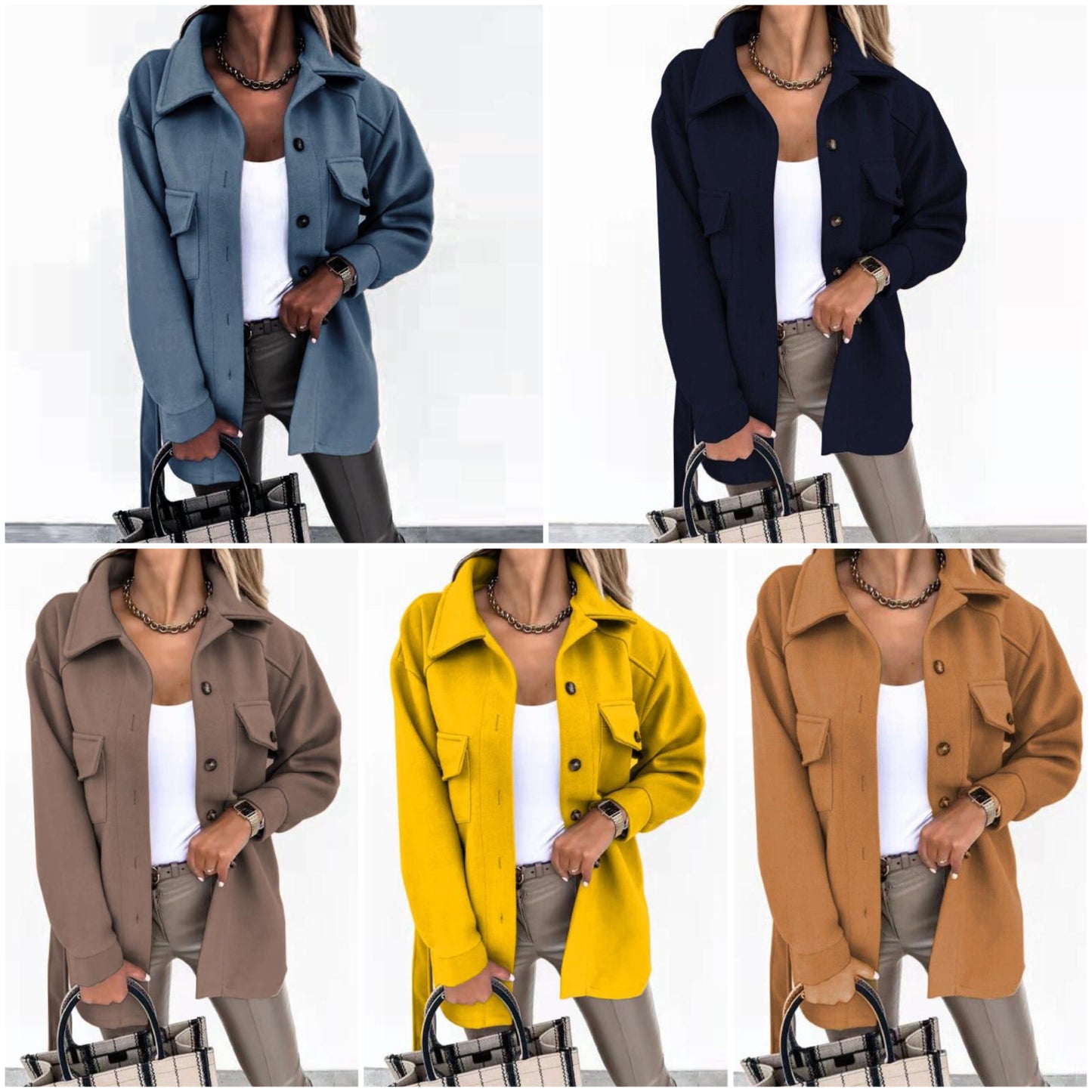 Shirt Jacket Casual Cotton
