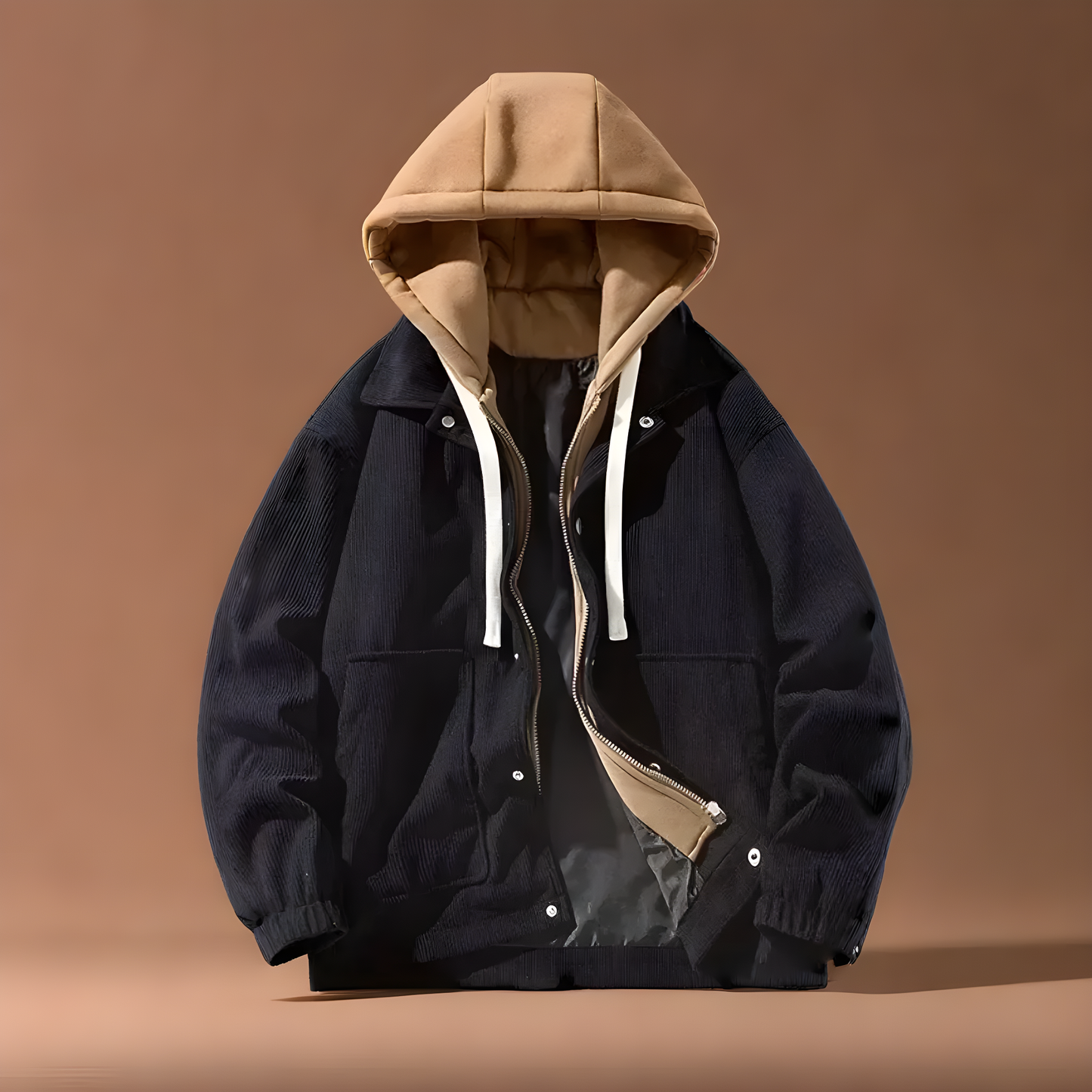 Corduroy Hooded Jacket - VibreMode