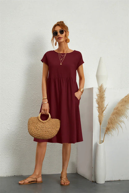 Women's Casual Pocket Dress