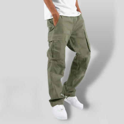 Men's Straight Leg Cargo Pants Flap Pocket - VibreMode