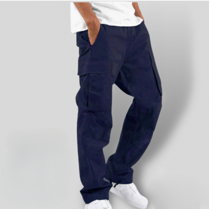 Men's Straight Leg Cargo Pants Flap Pocket