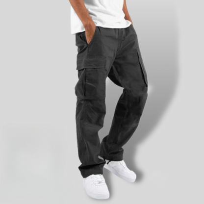 Men's Straight Leg Cargo Pants Flap Pocket