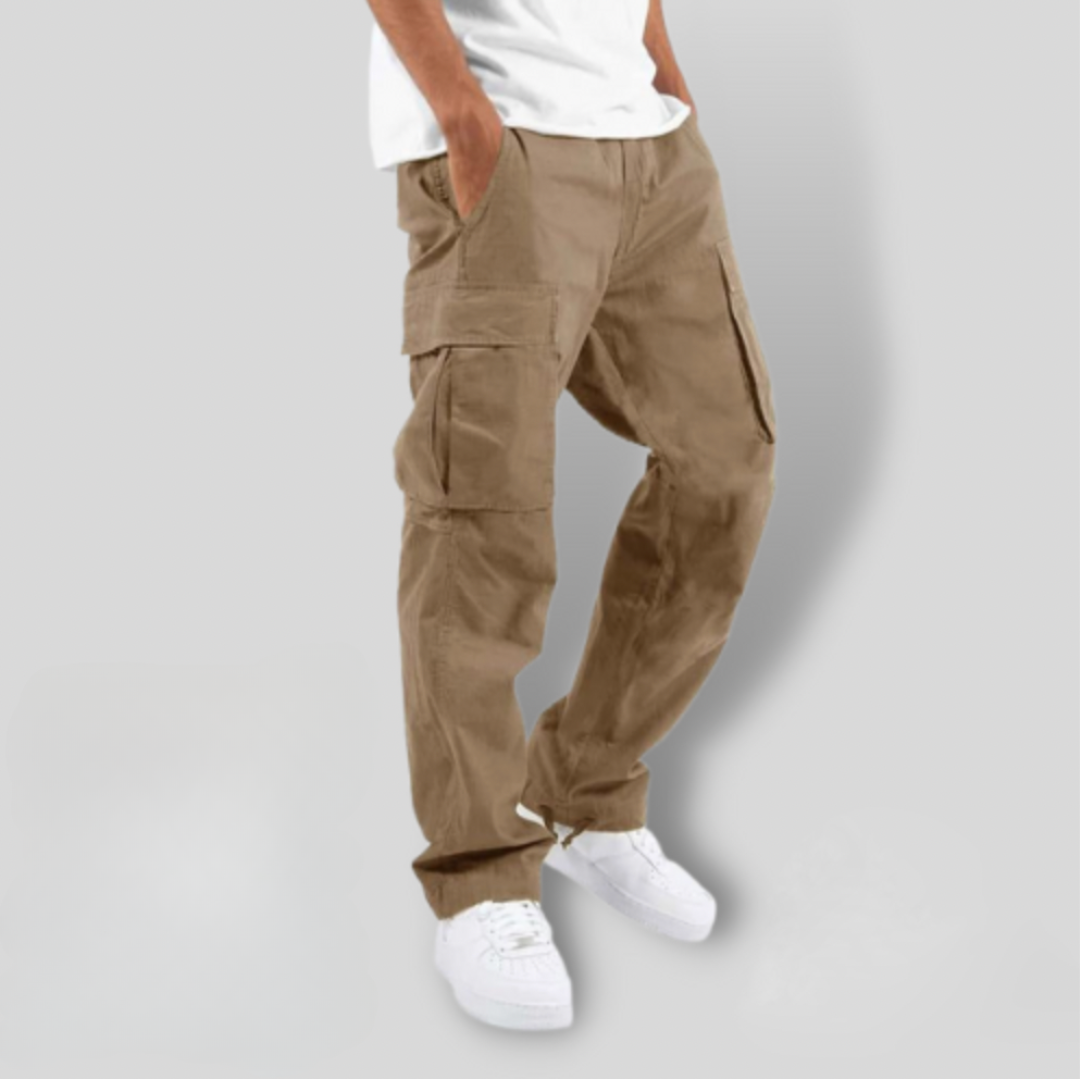 Men's Straight Leg Cargo Pants Flap Pocket