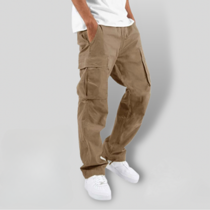 Men's Straight Leg Cargo Pants Flap Pocket