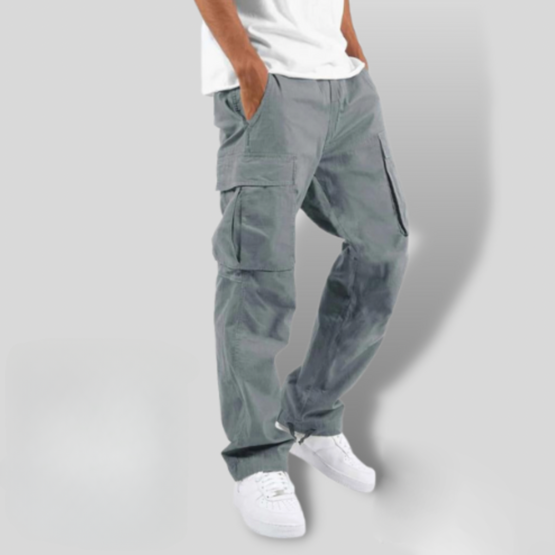 Men's Straight Leg Cargo Pants Flap Pocket