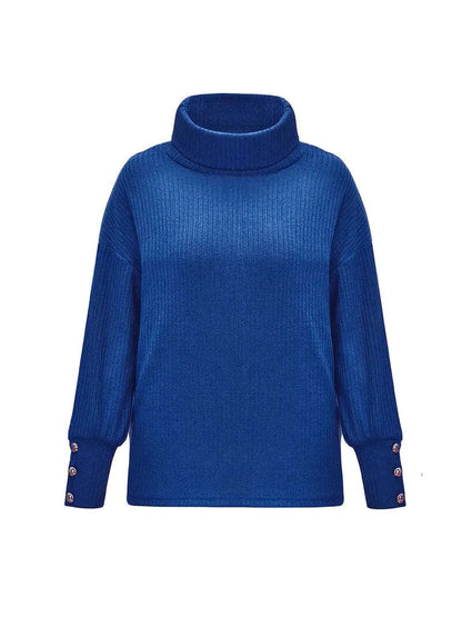 Women's Relaxed Fit Turtleneck Sweater Cozy Knit