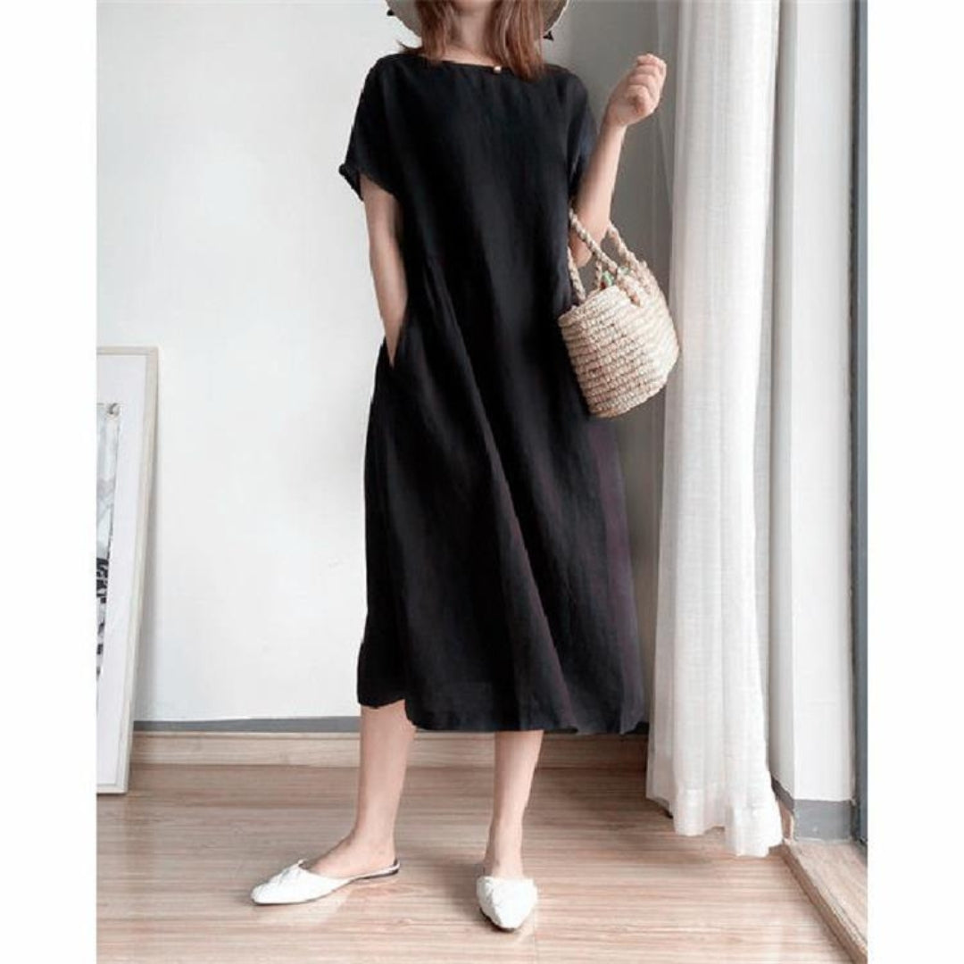 Women's Short Sleeve Summer Dress - VibreMode