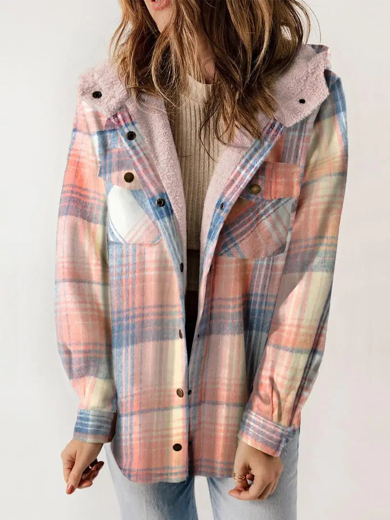 Warm Plaid Winter Coat