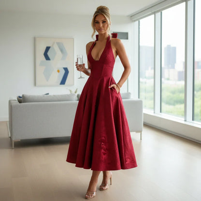 Chic Strapless Evening Dress - VibreMode