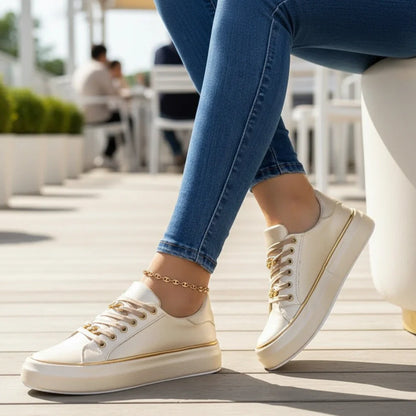 Fashion Metal Trim Sneakers