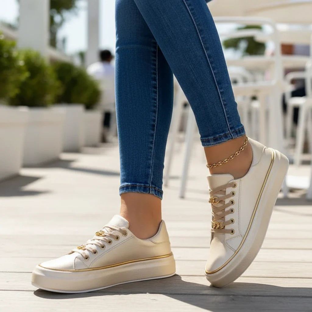 Fashion Metal Trim Sneakers