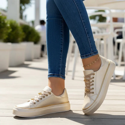Fashion Metal Trim Sneakers