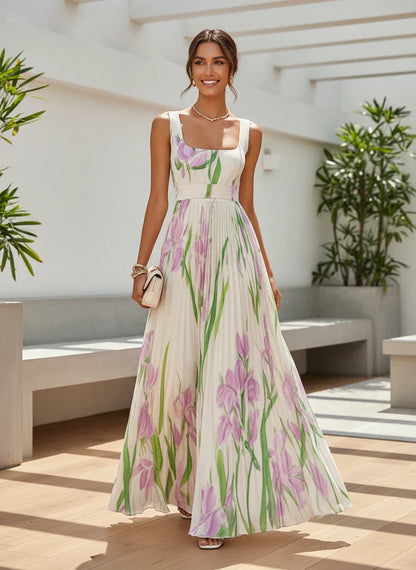 Beautiful V-Neck Long Summer Dress