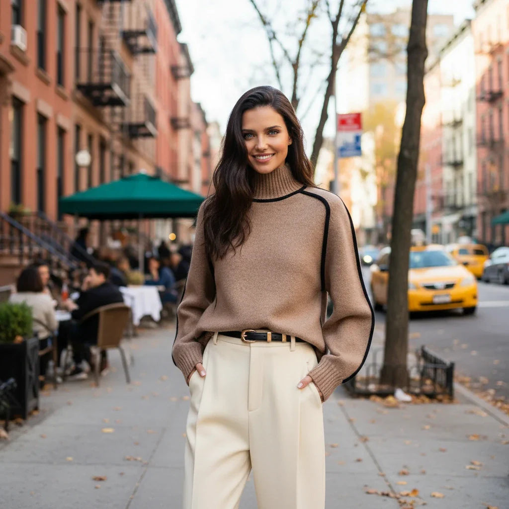 Fashionable Knit Turtleneck Sweater for Women
