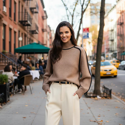Fashionable Knit Turtleneck Sweater for Women