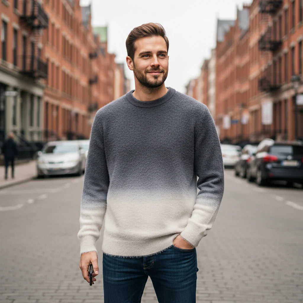 Colorful Ombre Knit Sweater - VibreMode