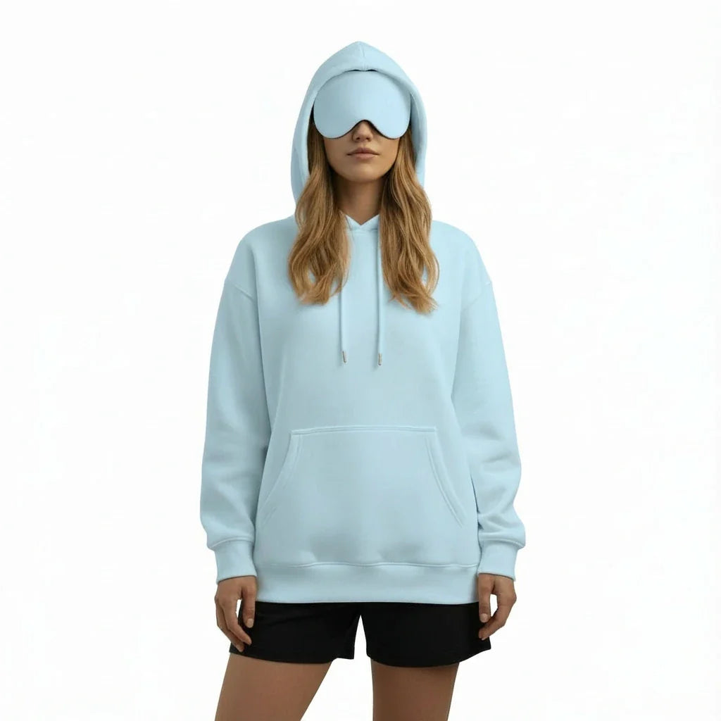 Travel Sleep Hoodie with Eye Mask