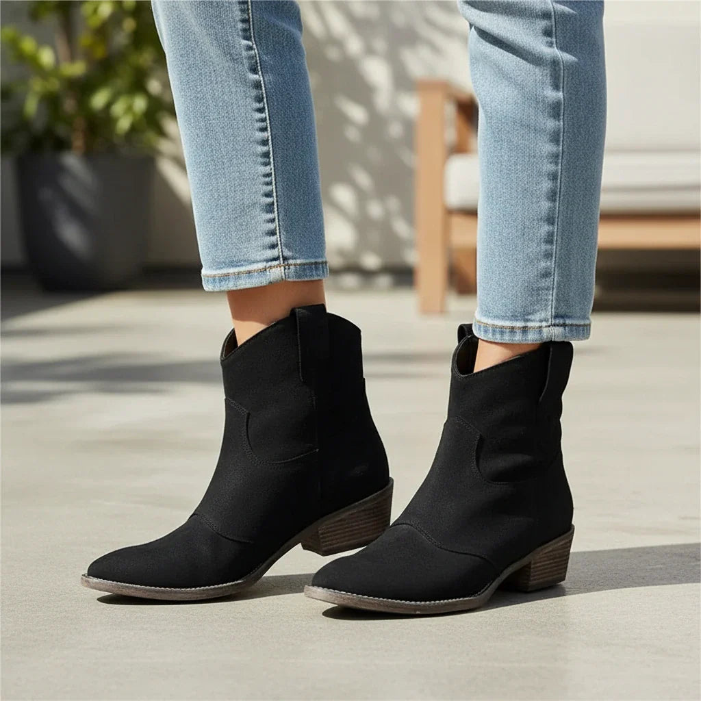 Rugged Cowboy Ankle Boots